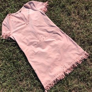 Chelsea & Violet Blush Pink Faux Suede Dress